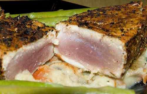 Photo of Blackened Tuna (cut in half)