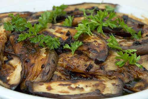 Photo of Fried Eggplant with Balsamic Reduction