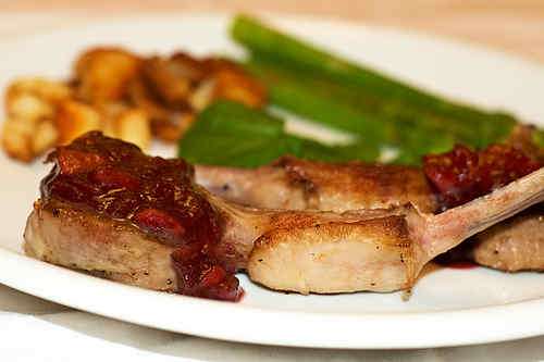 Photo of Lamb Chops with Hot Cranberry Jam