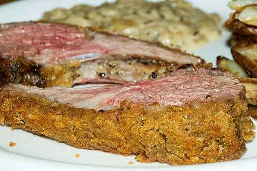 Photo of Rack of Lamb with Mustard and Feta Crust
