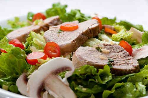 Photo of Pork Tenderloin on a Mint, Ginger and Garlic Salad