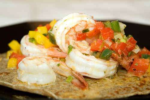 Photo of Exotic Shrimp Salad on Buckwheat Crepes